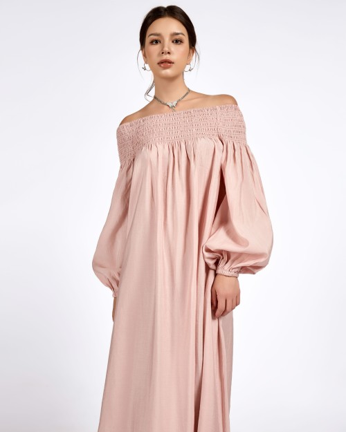 SIXDO G-Pink Raw Loose Dress for Women